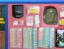 Polres Kediri Kota Berhasil Amankan Tiga Orang Terduga Pengedar Narkoba, Sabu 77,83 Gram Disita