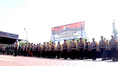 Kapolres Ngawi Pimpin Apel Dan Berangkatkan 440 Personel Polri Untuk Pengamanan Tps 2