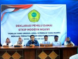 STKIP Modern Ngawi Deklarasi Pemilu Damai Dan Tolak Politik Praktis di Lingkungan Kampus