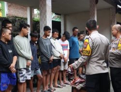 Polres Mojokerto Kota Amankan Puluhan Remaja Diduga Akan Perang Sarung