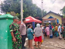 Kapolsek Ngasem Monitoring Gerakan Pangan Murah di Balai Desa Toyoresmi