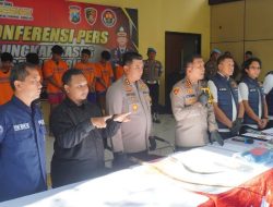 Polresta Sidoarjo Berhasil Amankan 10 Orang Anggota Gangster Konvoi Bersajam