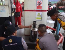 Jelang Mudik Lebaran Polres Pasuruan Kota Gandeng UPTD Metrologi Sidak SPBU Antisipasi Kecurangan