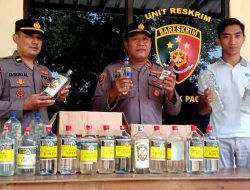 Ops Pekat Semeru, Polsek Pagu Amankan 6 Penjual dan Puluhan Botol Miras