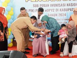 Lampaui Target Nasional Pelaksanaan Sub Pin Polio di Lamongan