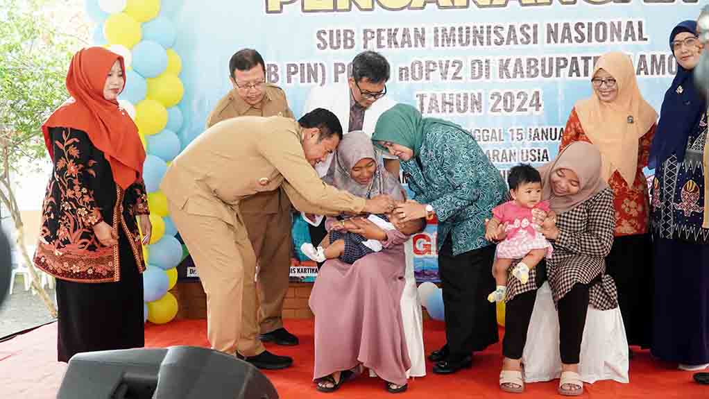 Pelaksanaan Sub Pin Polio Di Lamongan Lampaui Target Nasional