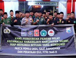 Pelihara Harmonisasi, Polres Ngawi Buka Puasa Bersama Perguruan Pencak Silat di Karangjati