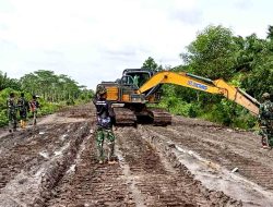 Satgas TMMD Ke 119 Kodim 0401/Muba Terus Maksimalkan Pembuatan Badan Jalan