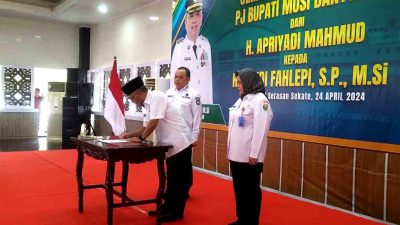 30 Personil Gabungan Polres Muba,amankan Pendopoan Griya Bumi Serasan Sekate