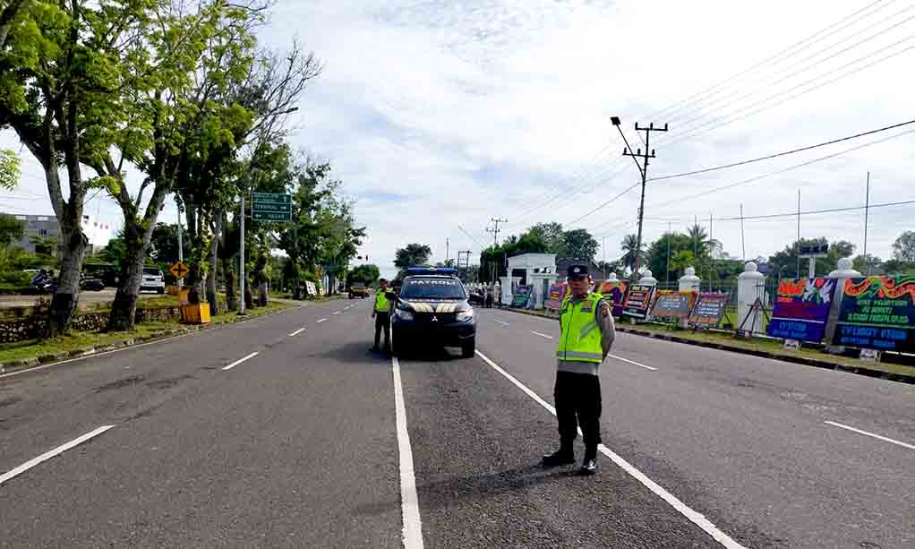 30 Personil Gabungan Polres Muba,amankan Pendopoan Griya Bumi Serasan Sekate 1