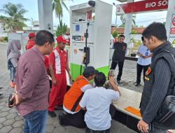 Pastikan Keakuratan Pengisian, Tim Gabungan Polresta Banyuwangi Sidak SPBU