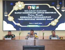 Jelang Mudik Lebaran, Polres Kediri Gelar Rakor Lintas Sektor Ops Ketupat Semeru 2024