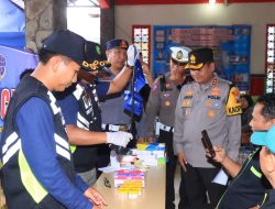 Jelang Arus Balik, Polres Ngawi Gelar Tes Urine dan Kesehatan bagi Sopir Angkutan Umum