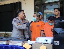 Polres Malang Berhasil Amankan Dua Tersangka Spesialis Pembobol Sekolah saat Libur Lebaran