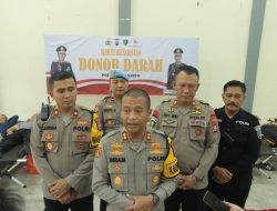 Bantu PMI Penuhi Stok Darah, Kapolres Mojokerto Ajak Anggota Laksanakan Donor