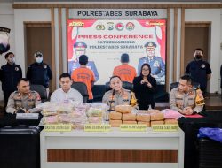 Polrestabes Surabaya Berhasil Amankan Sindikat Sabu Jawa Sumatera Sita 40,8 kg Sabu