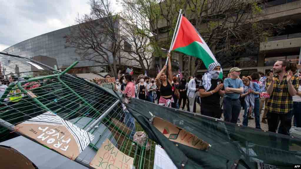 Blokade Tempat Parkir Saat Demo Pro Palestina, Sejumlah Mahasiswa Mit Ditangkap