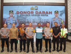 Peringati May Day, Polres Kediri Kota Gelar Donor Darah Bersama Serikat Pekerja