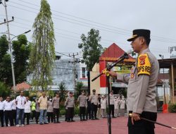 Ratusan Personil Polisi,Amankan Mako Polres Muba