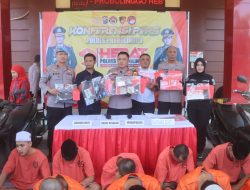 Polres Probolinggo Berhasil Ungkap Dua Kasus Curas, 4 Tersangka Diamankan