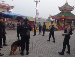 Beri Rasa Aman Sat Samapta Polres Kediri Kota Siagakan puluhan Personil dan Unit K9 Pada Perayaan  Waisak 2568 BE 2024