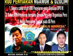 PJI Tolak Keras RUU Penyiaran! Ngawur & Dzolim!