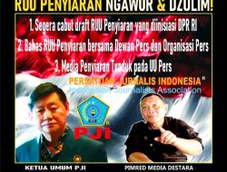 PJI Menolak Keras RUU Penyiaran! Ngawur & Dzolim!