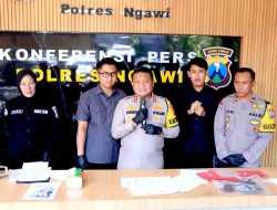 Polres Ngawi Berhasil Amankan 3 Tersangka Sindikat Illegal Logging