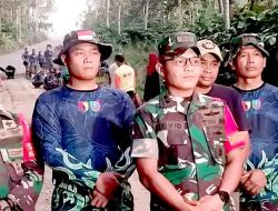 Tidak Ada Kata Lelah, Anggota Satgas TMMD Terus Semangat Bekerja
