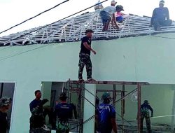 Guna Mencapai Target Sesuai Dengan Waktu, Satgas TMMD Kebut Pembangunan Mushola