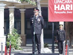 Gelar Upacara Hari Lahir Pancasila, Ini Pesan Kapolres Kediri Pada Anggota