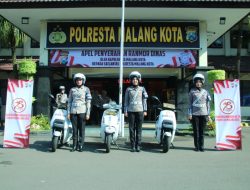 Polresta Malang Kota Kerahkan Polwan Dalam Patroli Srikandi Makota Usung Konsep Go Green
