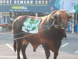 Serahkan Hewan Qurban Idul Adha, Kapolres Kediri: Semoga Bermanfaat dan Membawa Berkah