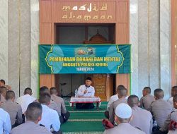 Adakan Binrohtal Rutin, Polres Kediri Bentuk Karakter Anggota Berakhlak Mulia