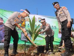 Bakti Sosial Peduli Lingkungan, Polres Kediri Kota Tanam Pohon Dalam Rangka Hari Bhayangkara Ke – 78