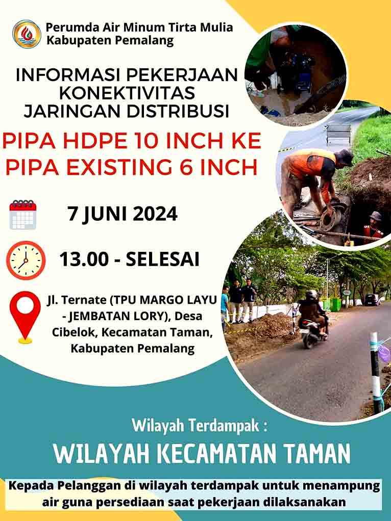 Peningkatan Kualitas Jaringan Distribusi Air Perumda Tirta Mulia Lakukan