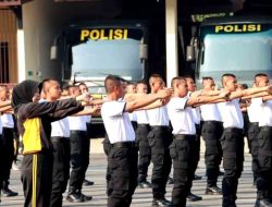 Polres Kediri Rutin Gelar Senam Pagi Tingkatkan Semangat Kebersamaan