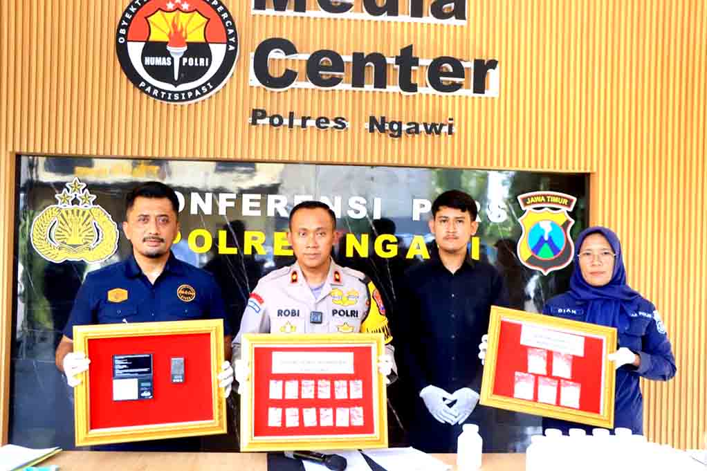Polres Ngawi Berhasil Amankan Tersangka Peredaran Gelap Narkoba