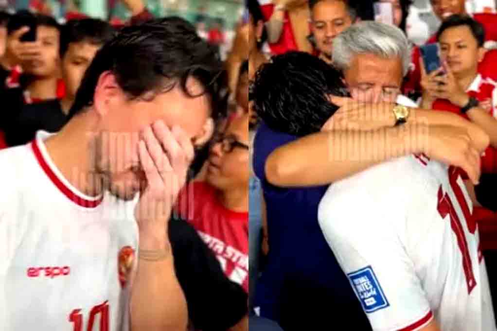 Thom Haye, Peluk Sang Ayah Di Tribune Gbk