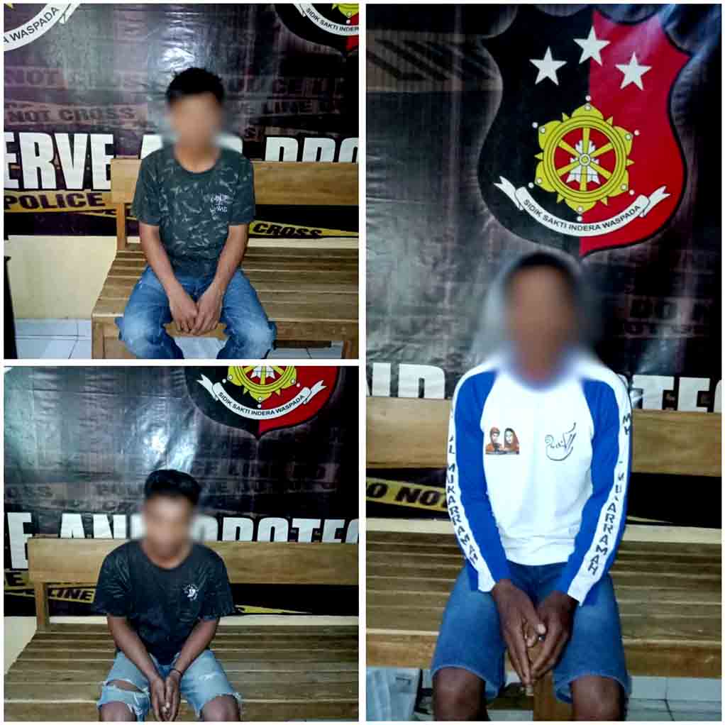Unit Reskrim Polsek Polut Polres Takalar Berhasil Amankan Tiga Pelaku Pencuri Gula