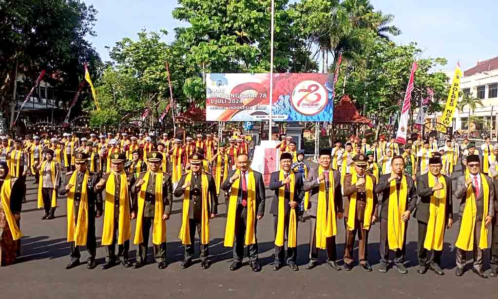 Hari Bhayangkara Ke 78, Sinergitas Tni Polri Dan Forkopimda Ngawi Tampilkan Tari Orek Orek