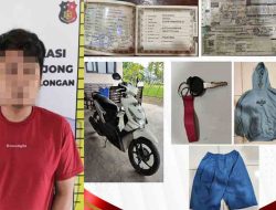 Kurang dari 24 Jam, Buruh Tukang Jahit Ditangkap Polisi, Diduga Lakukan Pencurian Sepeda Motor