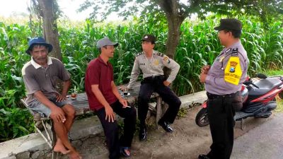 Patroli Persawahan, Polisi Kediri Ingatkan Petani Waspada
