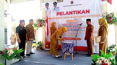 Pemdes Bangunrejo Kidul Lantik Kasun Pohsluku Dan Kasi Pelayanan