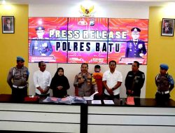 Polres Batu Amankan Sejoli Usai Kuburkan Janin Hasil Aborsi di Malang