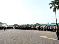 Polres Serang Melaksanakan Apel Pengamanan Aksi Damai Jilid V dari Presidium Masyarakat Banten Bersatu (MBB) ke PT. Nikomas Gemilang