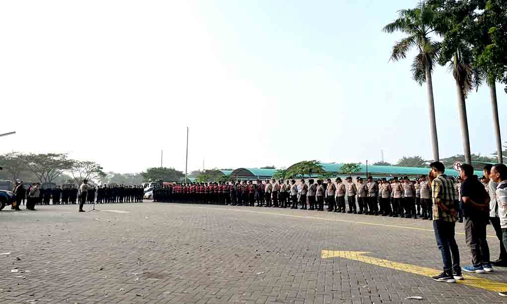 Polres Serang Melaksanakan Apel Pengamanan Aksi Damai Jilid V
