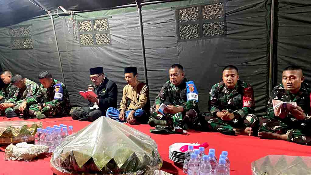 Yonarmed 12 Kostrad Gelar Doa Bersama Masyarakat Di Daerah Latihan