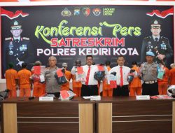 Polres Kediri Kota Ungkap 8 Kasus Selama Bulan Juli, Pengeroyokan Hingga Curanmor