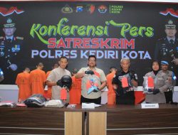 Polres Kediri Kota Amankan Pelaku Penculikan dan Penusukan di Kota Kediri